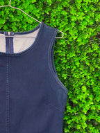 News Denim Navy Stretch-Cotton Sleeveless Shift Dress