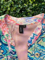 EcoVero Coral & Teal Paisley Panel Tunic Dress