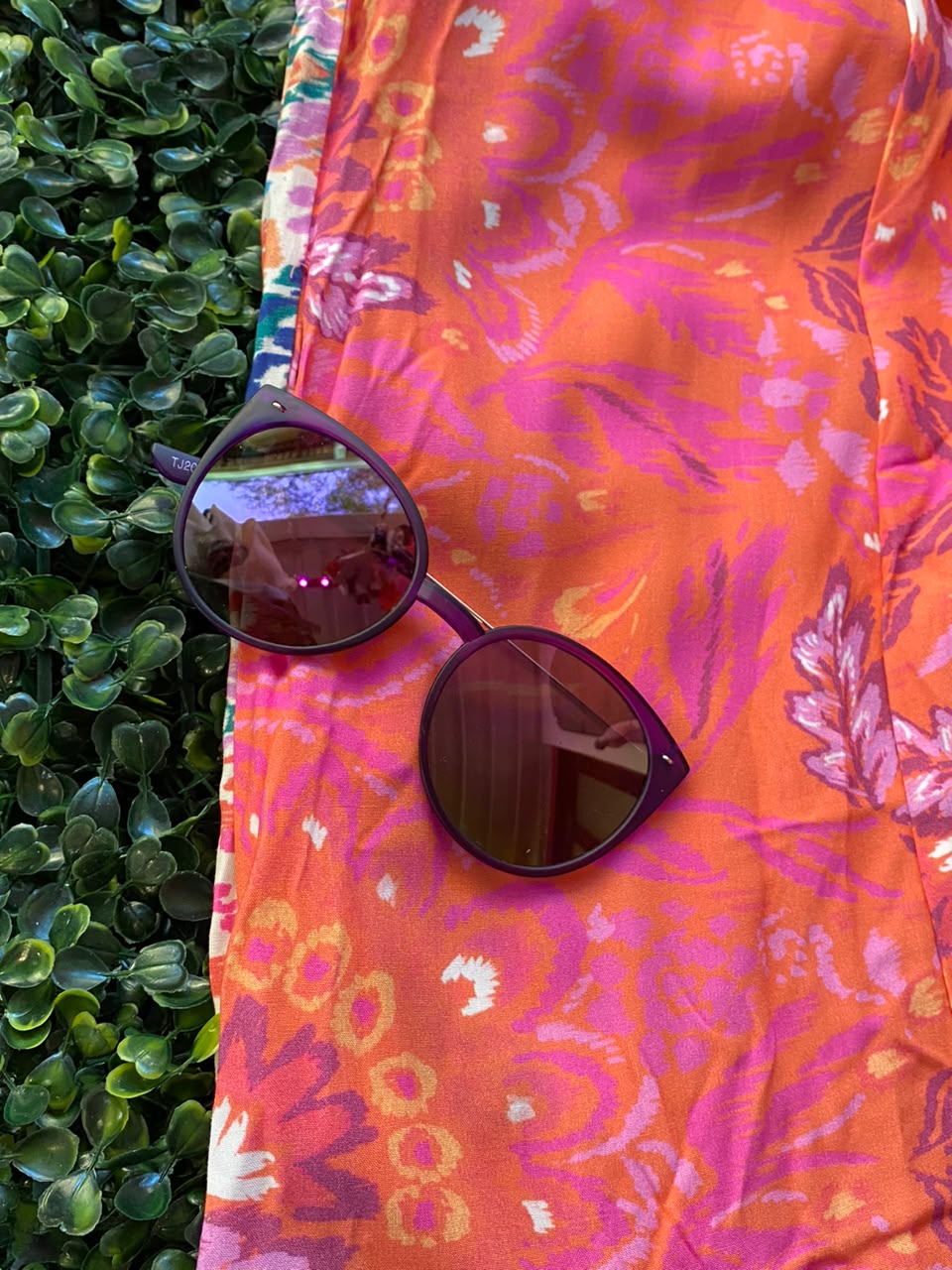 EcoVero Coral & Teal Paisley Panel Tunic Dress