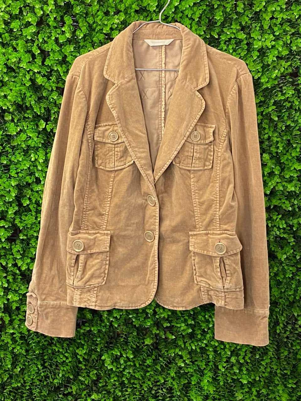 Woolworths Tan Stretch-Cotton Utility Blazer