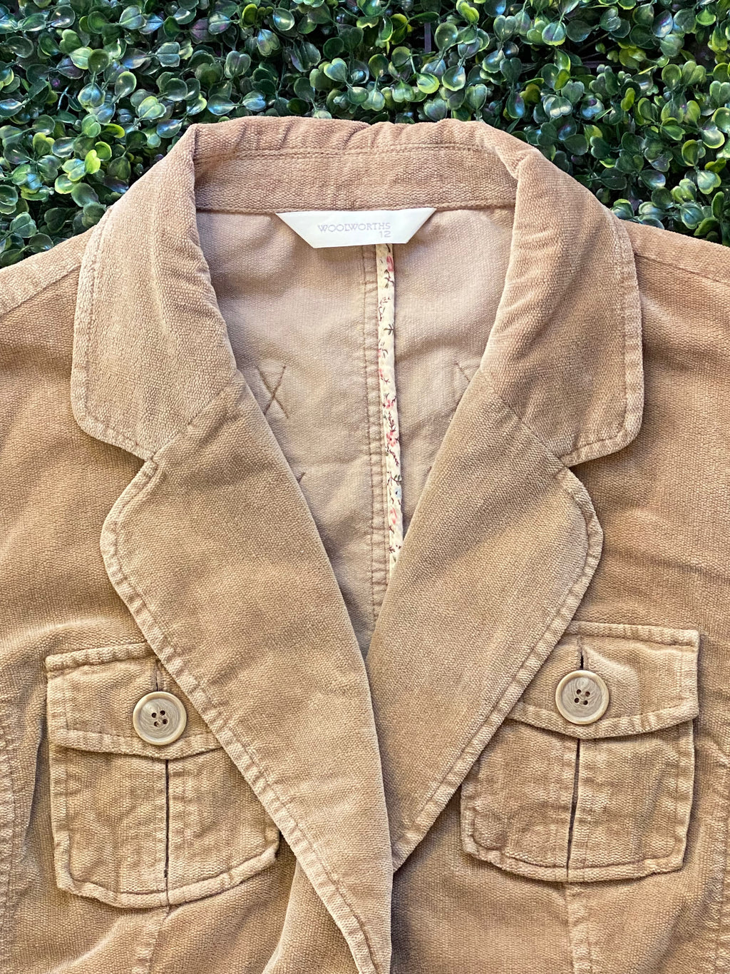 Woolworths Tan Stretch-Cotton Utility Blazer
