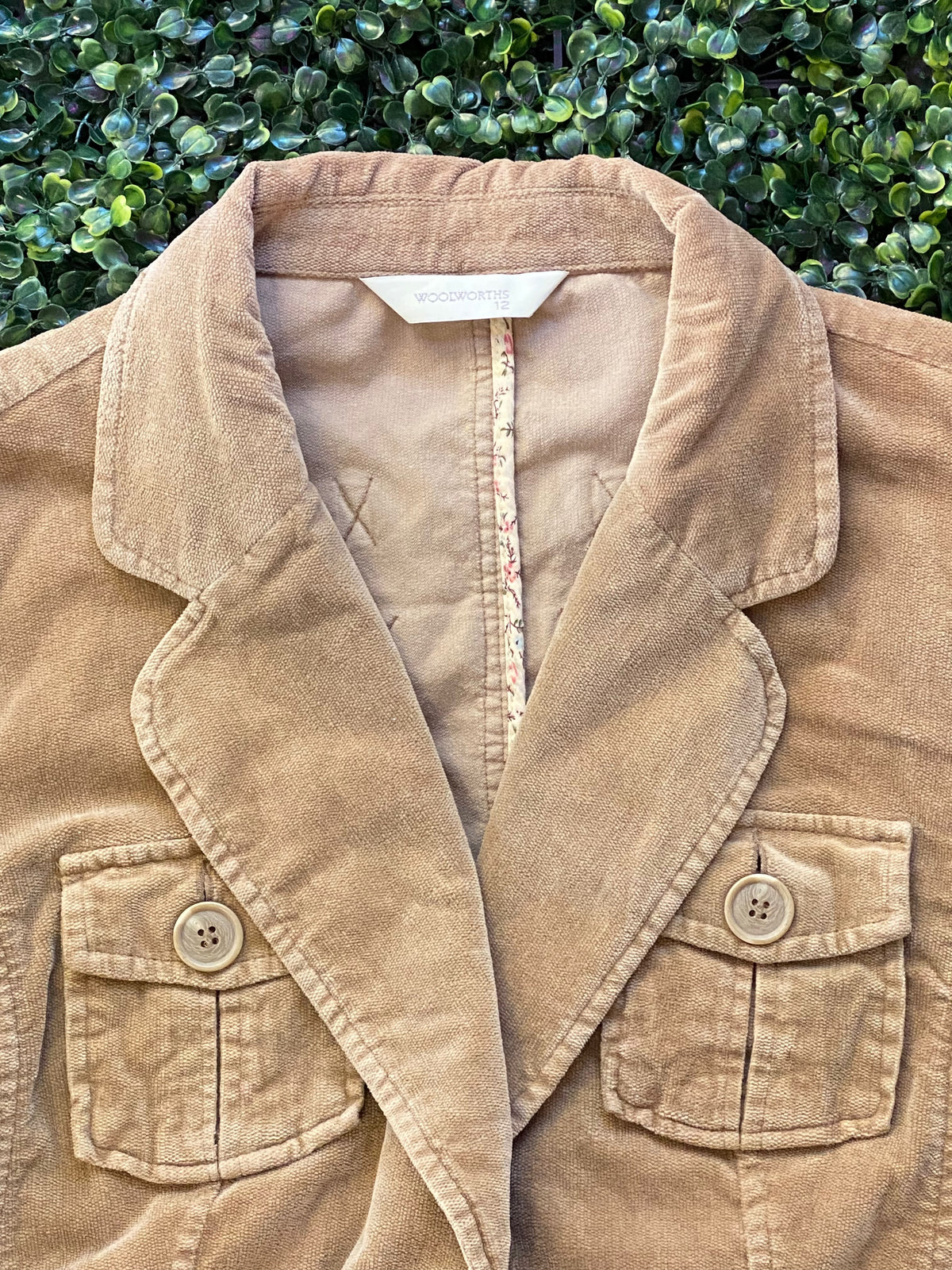 Woolworths Tan Stretch-Cotton Utility Blazer