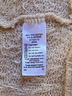 X&O Peach Fuzzy Button Cardigan