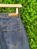 Washed Blue High-Rise Tapered Jeans
