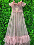 Blush Pink Sheer Tulle Dress