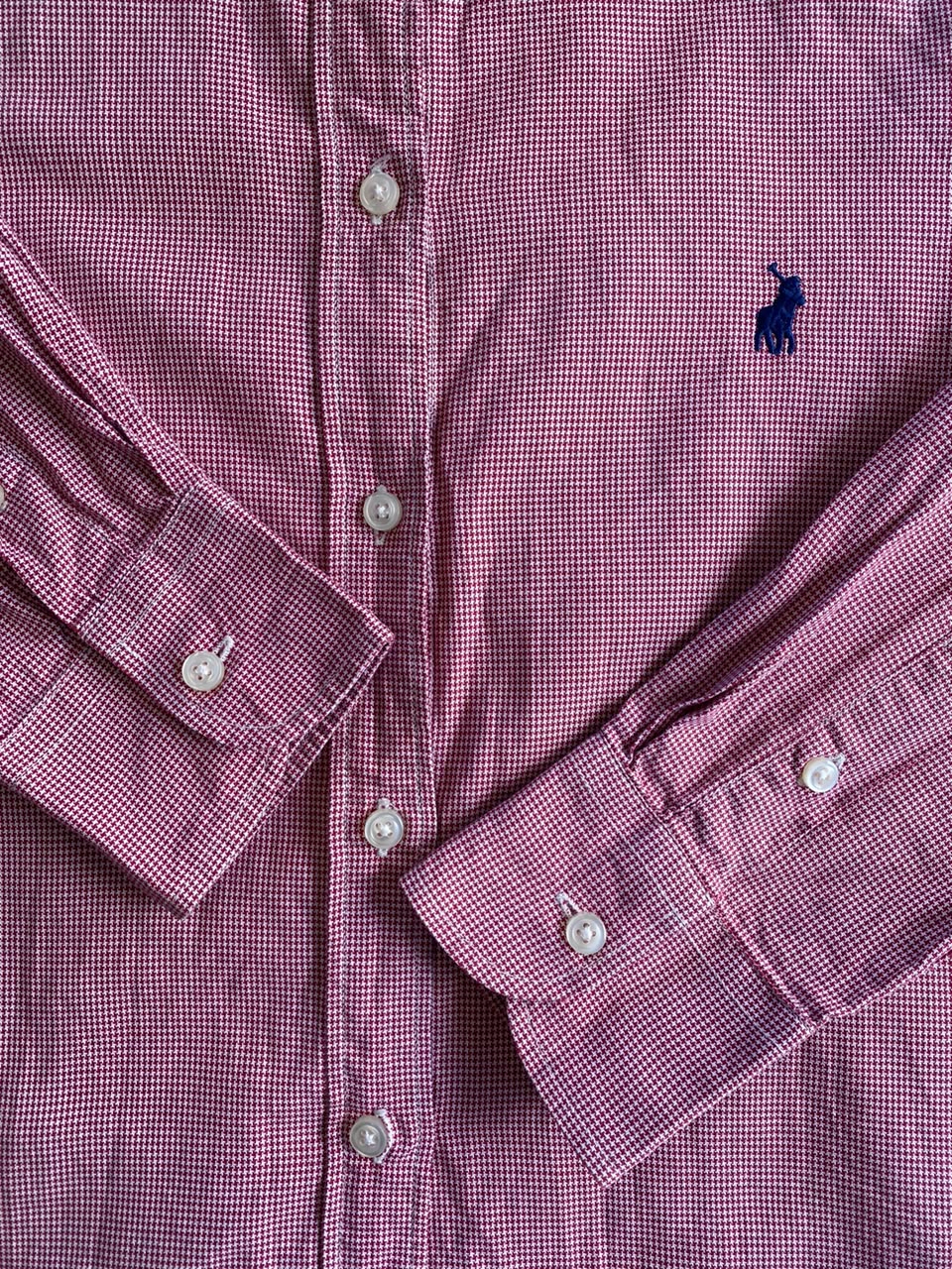 Polo Ralph Lauren Rose Micro-Check Button-Up Shirt