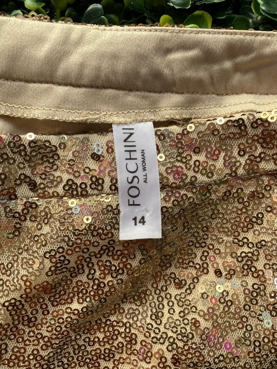 Taupe Sequin Tailored Shorts