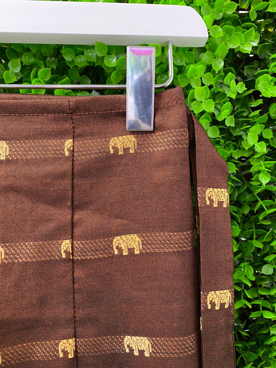 Cocoa Elephant Print Wrap Skirt