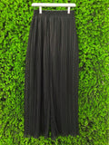 Black Pleated Maxi Skirt
