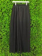 Black Pleated Maxi Skirt
