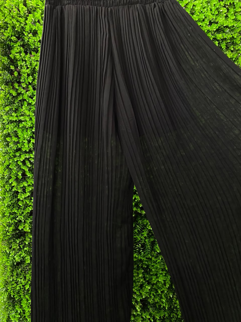 Black Pleated Maxi Skirt