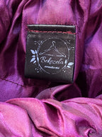 Bekerela Plum Ruffled Satin Mini Dress