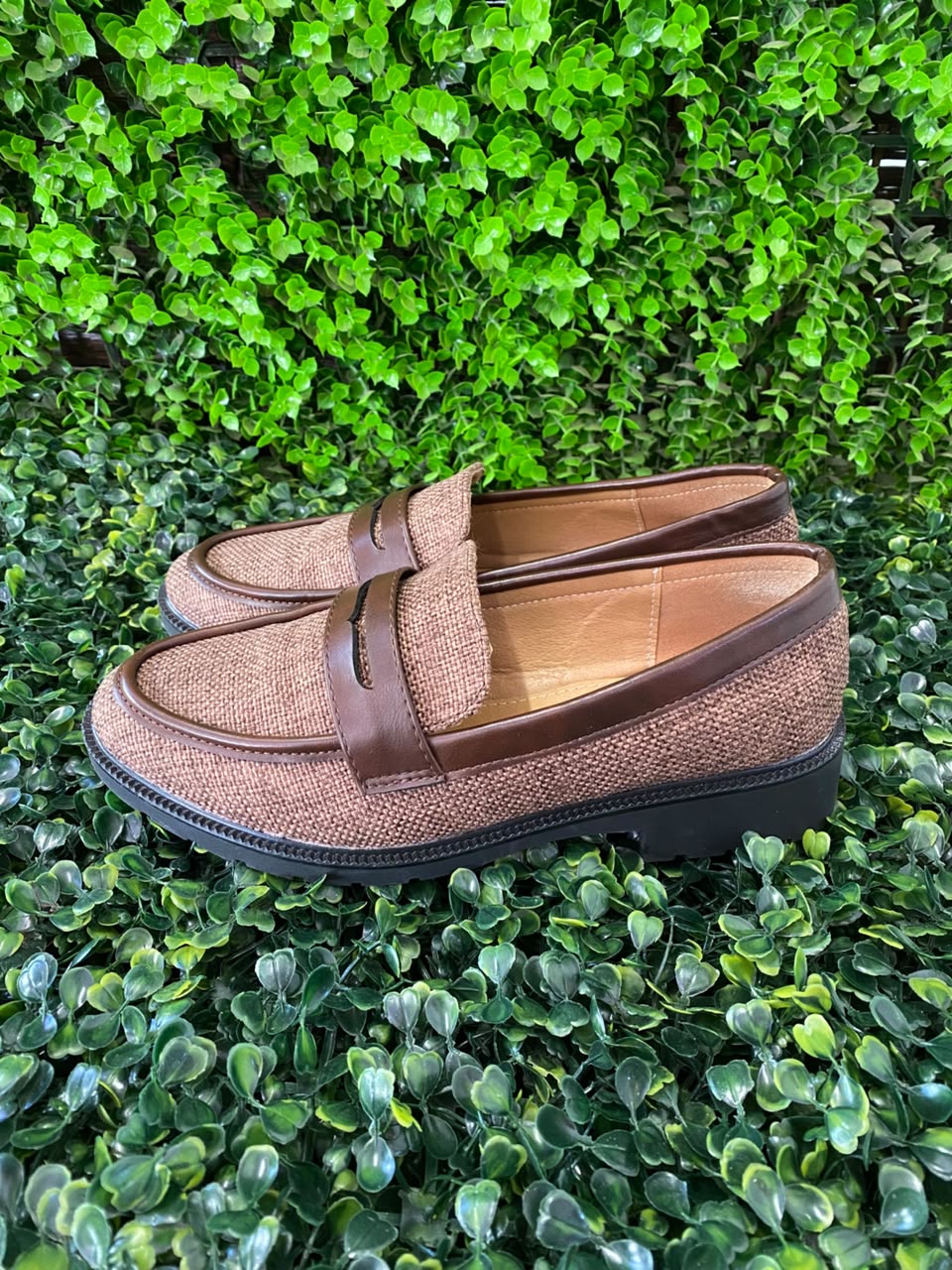 Taupe Chunky-Sole Loafers