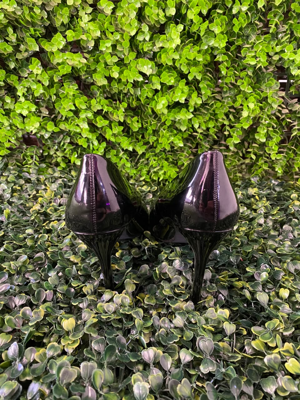 Black Patent Pointed-Toe Pumps
