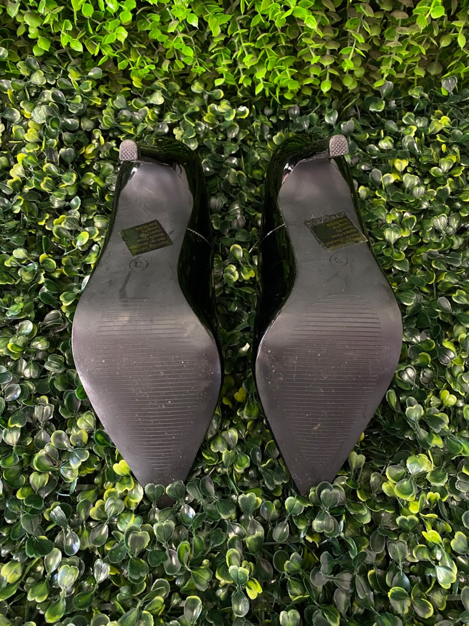 Black Patent Pointed-Toe Pumps