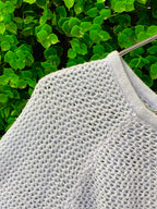 Bon Bon Collection White Open-Knit Long-Sleeve Top
