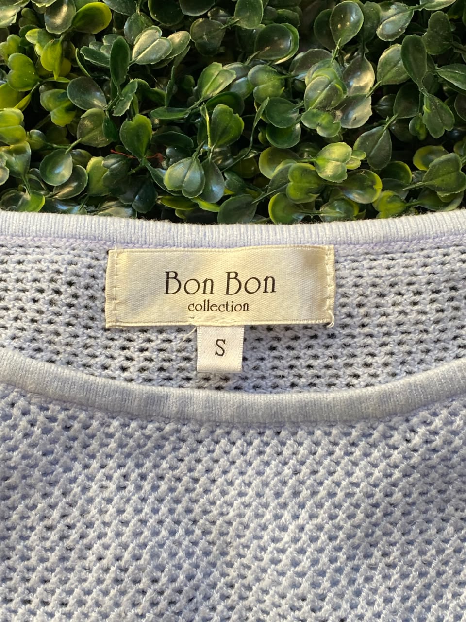 Bon Bon Collection White Open-Knit Long-Sleeve Top