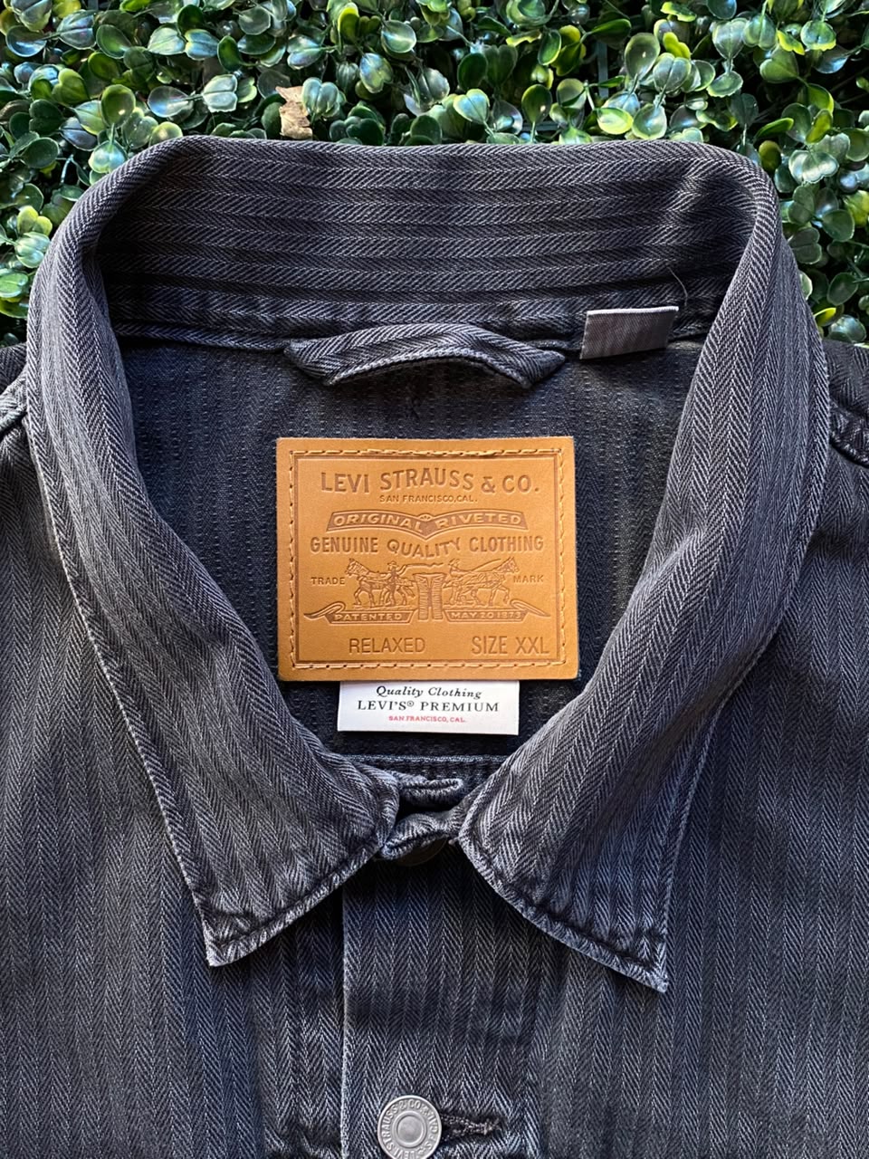 Washed Charcoal Denim Jacket