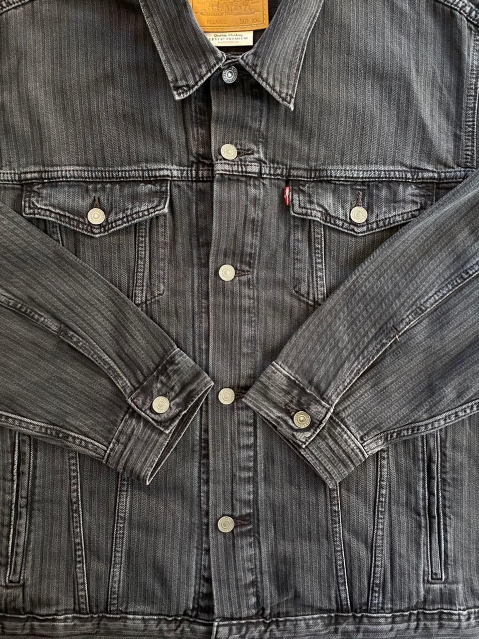 Washed Charcoal Denim Jacket