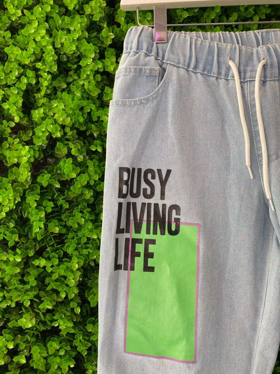 JBR Light-Wash Graphic Patch Distressed Jogger Jeans