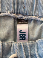 JBR Light-Wash Graphic Patch Distressed Jogger Jeans