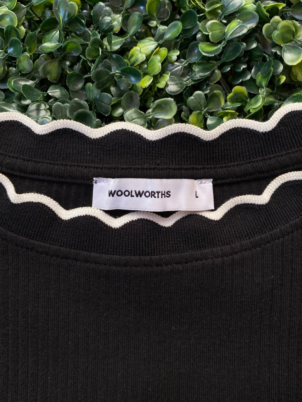 Woolworths Black Contrast-Trim T-Shirt