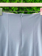 SassyChic Silver Satin Bias Midi Skirt