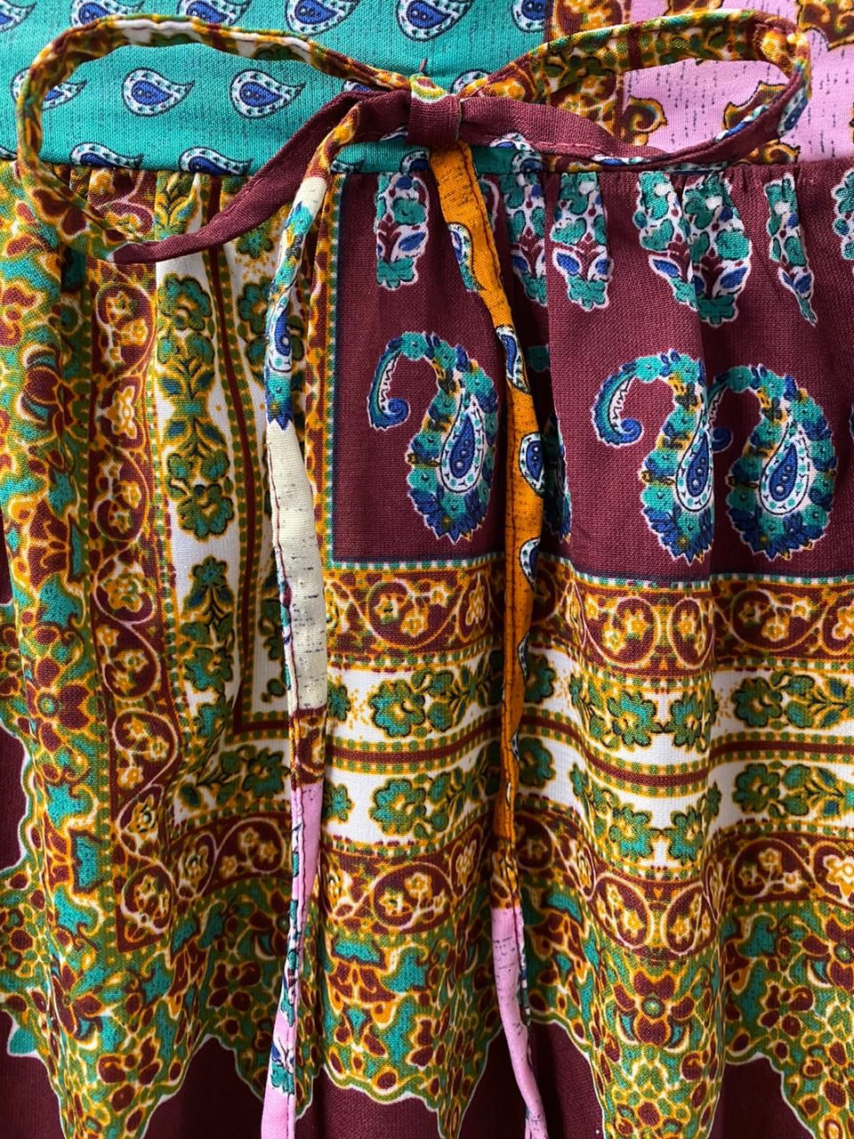 Patchwork Paisley Printed Skirt