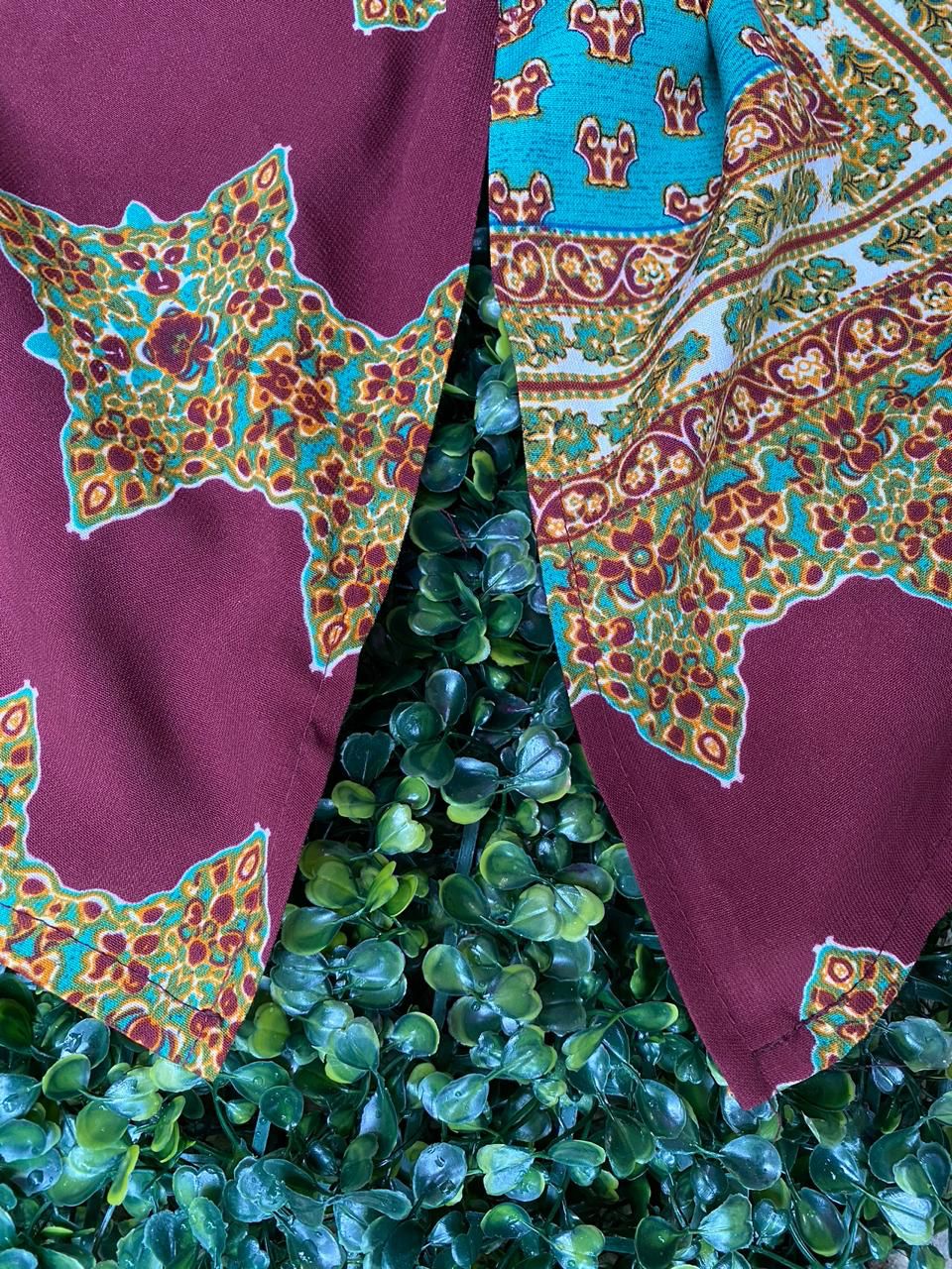 Patchwork Paisley Printed Skirt