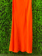 SassyChic Orange Strappy Bodycon Midi Dress