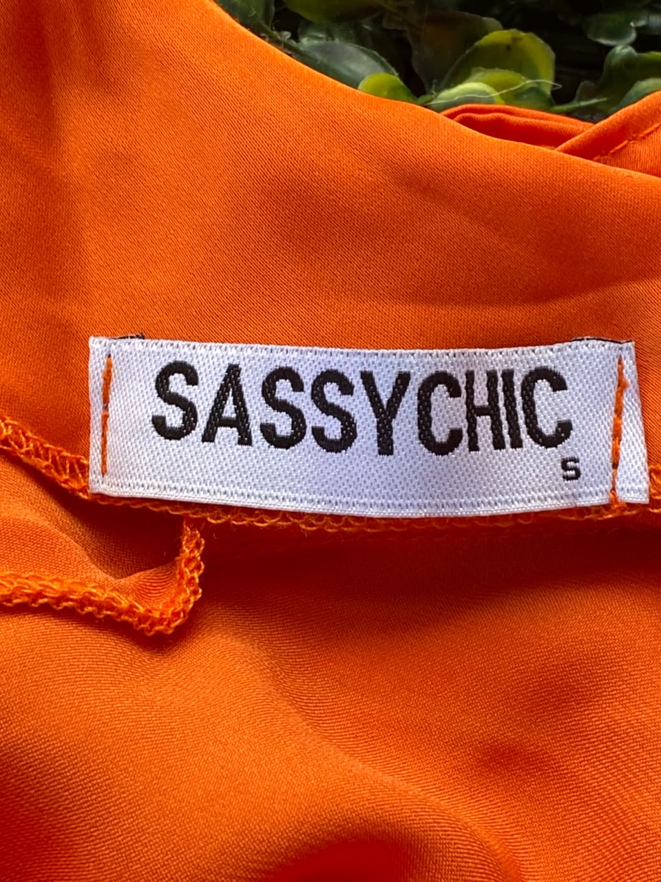 SassyChic Orange Strappy Bodycon Midi Dress
