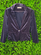 Zara Girls Plum Velvet Tailored Blazer
