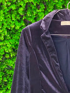 Zara Girls Plum Velvet Tailored Blazer