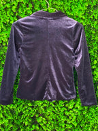 Zara Girls Plum Velvet Tailored Blazer