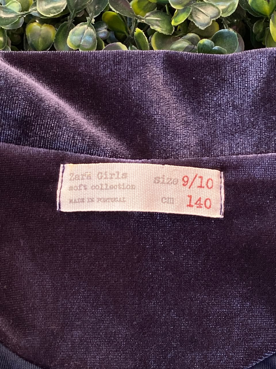 Zara Girls Plum Velvet Tailored Blazer