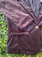 Zara Girls Plum Velvet Tailored Blazer