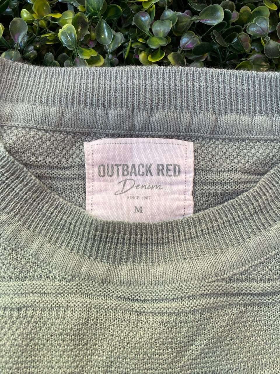 Silver Grey Fine-Knit Crew-Neck Sweater