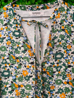 Ivory Ditsy Floral Peplum Blouse