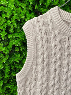 Woolworths Ivory Cable-Knit Sleeveless Vest
