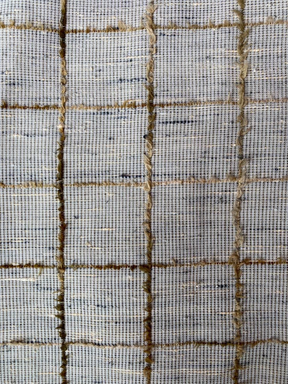 Olive Cream Check Boxy Top