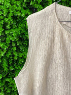 H&M Cream Button-Front Knit Vest