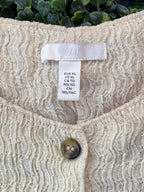 H&M Cream Button-Front Knit Vest