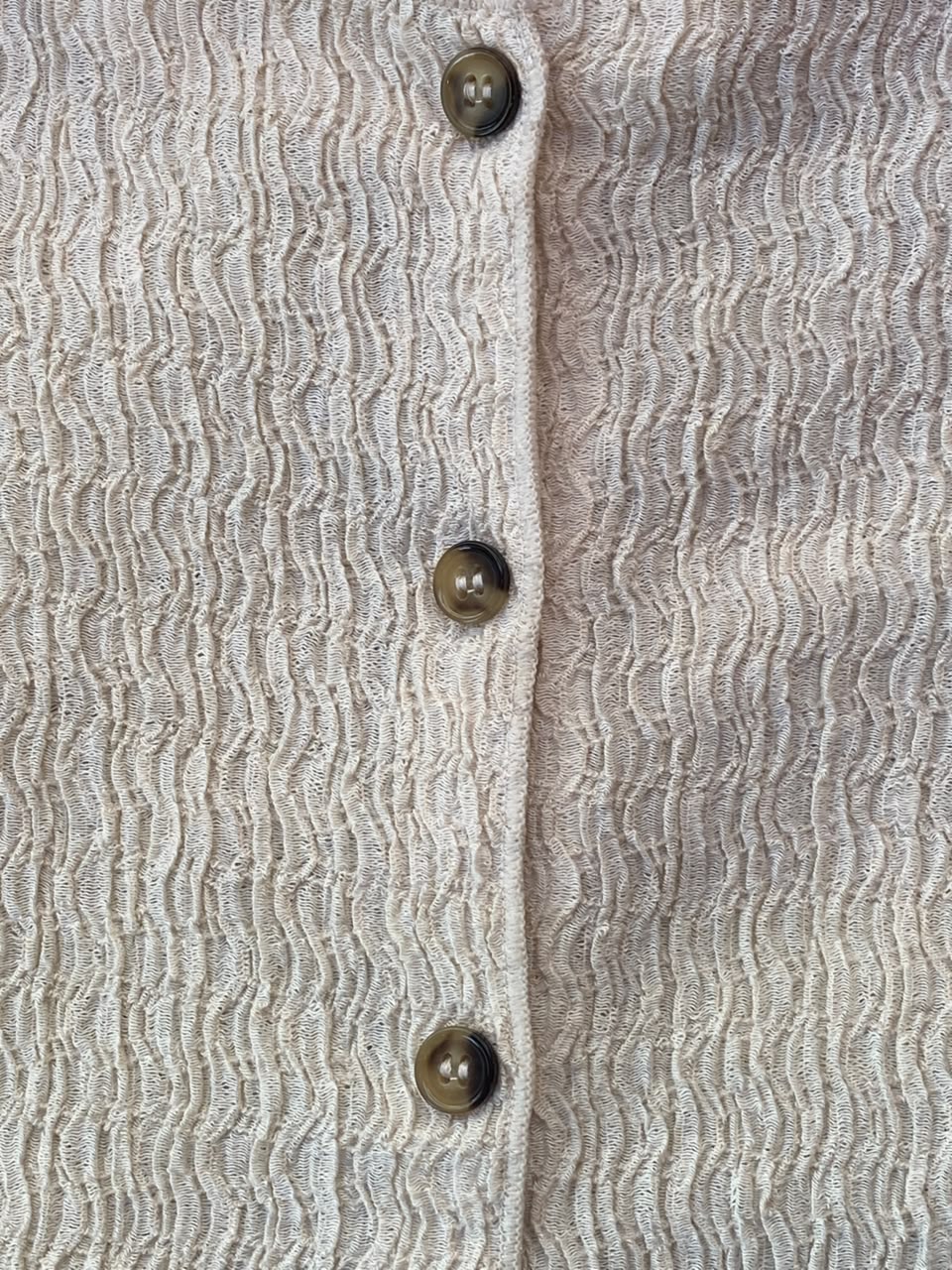 H&M Cream Button-Front Knit Vest