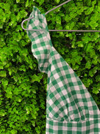 H&M Green & White Gingham Pinafore Mini Dress