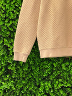 Camel Textured Crew-Neck Sweater