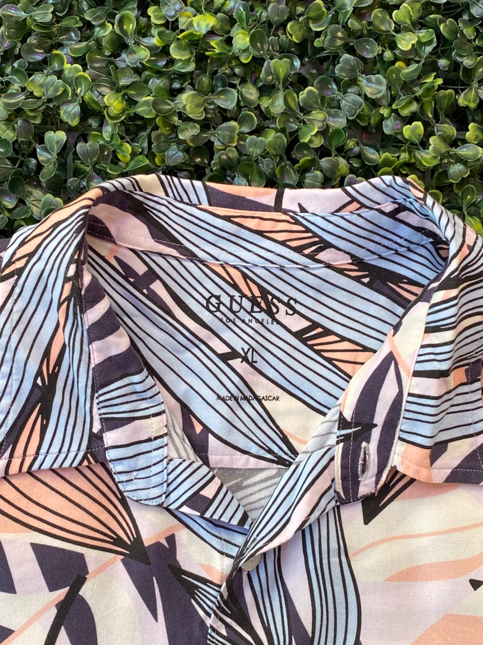 Ivory Abstract Botanical Short-Sleeve Shirt