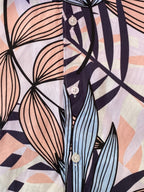 Ivory Abstract Botanical Short-Sleeve Shirt