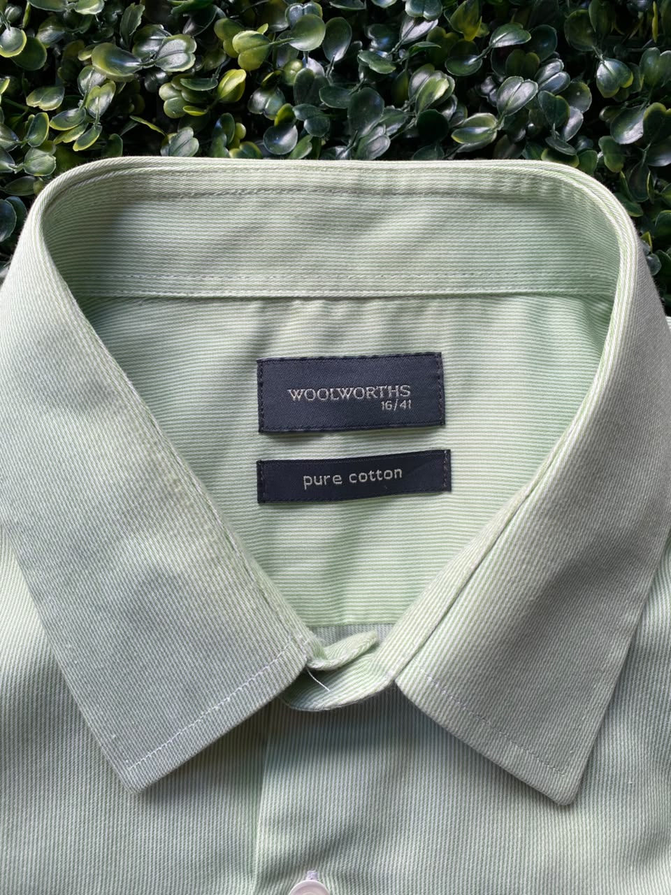 Pale Sage Satin Long-Sleeve Button-Up Shirt