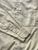 Pale Sage Satin Long-Sleeve Button-Up Shirt
