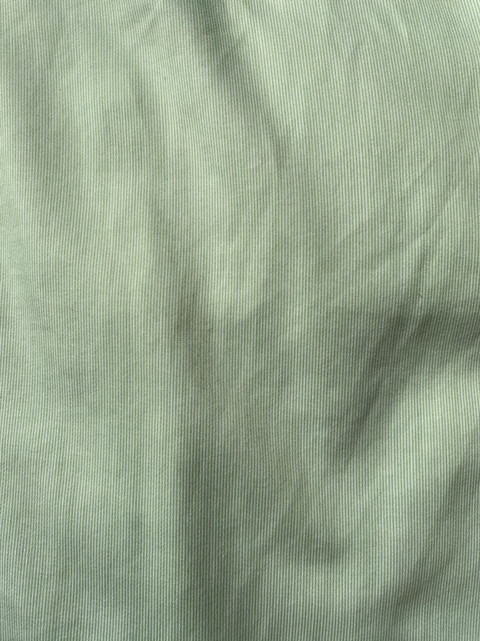 Pale Sage Satin Long-Sleeve Button-Up Shirt
